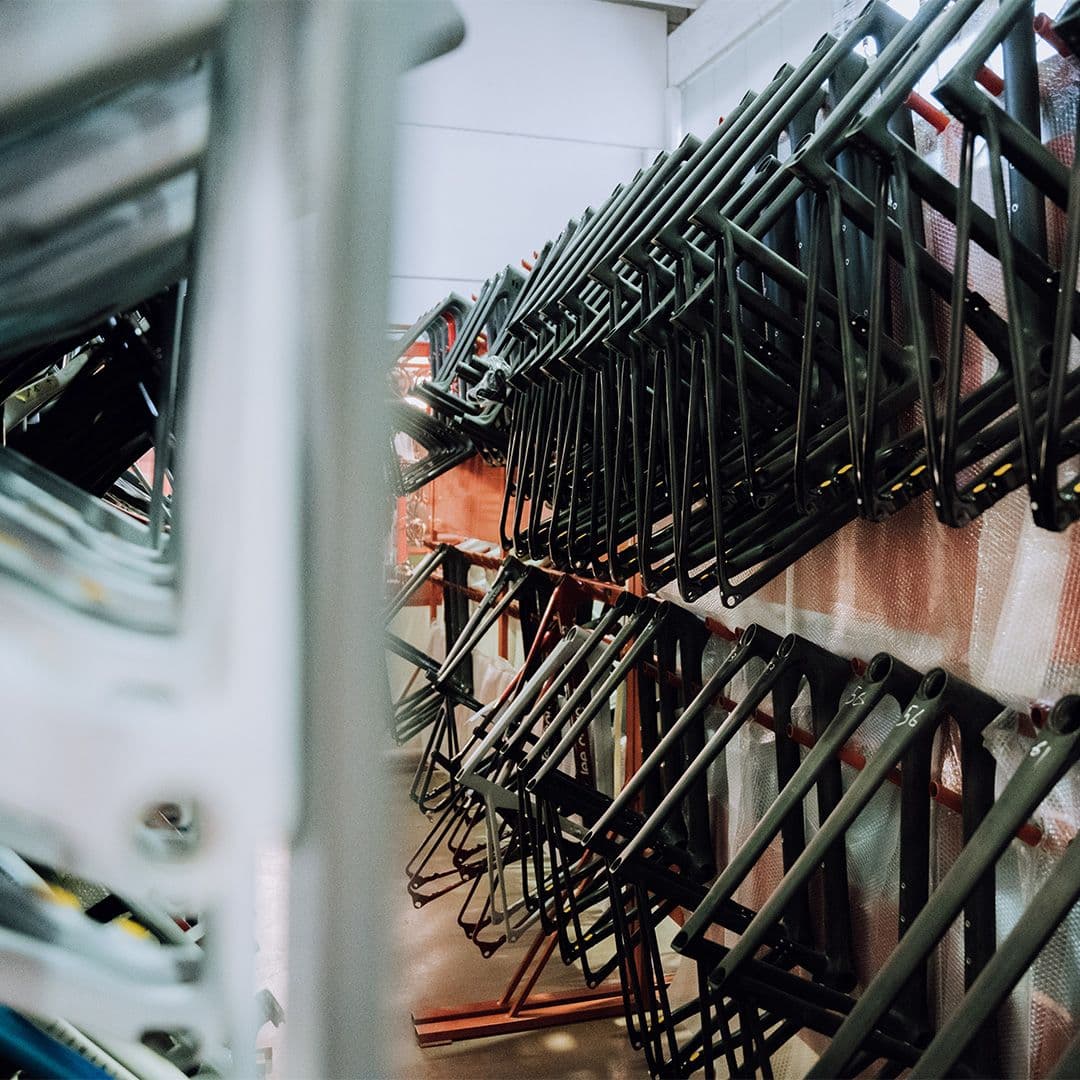 Basso bike frames ready to paint